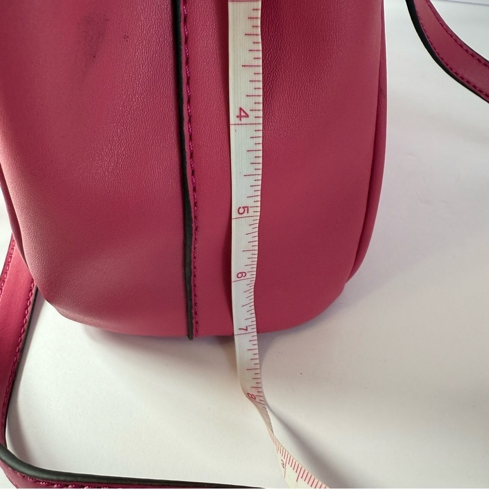 Trina Turk Fuchsia Quilted Satchel Bag with Gold Hardware - Hot Pink Crossbody - Picture 5 of 16